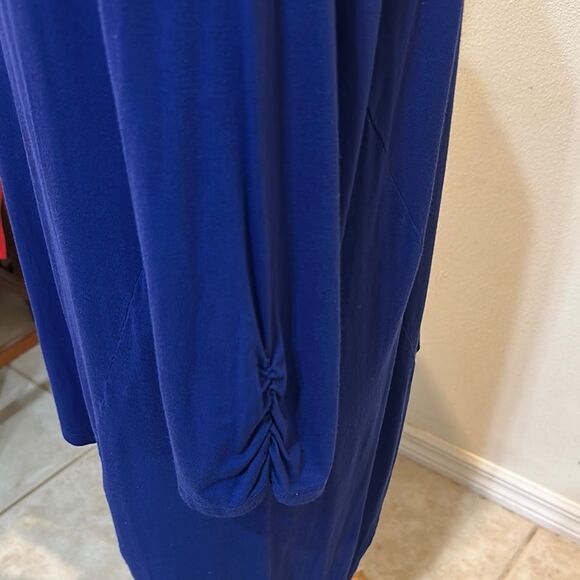 Chico’s Elegant Blue Asymmetrical Tunic Size 3-XL - Picture 10 of 11